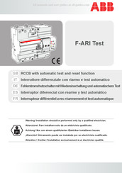 ABB F-ARI Test Mode D'emploi