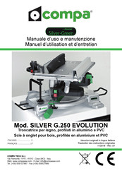 compa SILVER G.250 EVOLUTION Manuel D'utilisation Et D'entretien