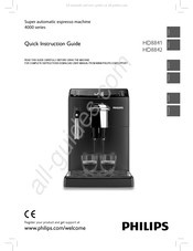 Philips HD8842 Guide D'instructions Rapide