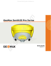 GeoMax Zenith35 Pro Série Guide Abrégé