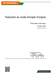 Amazone Pantera 7004 Traduction Du Mode D'emploi D'origine