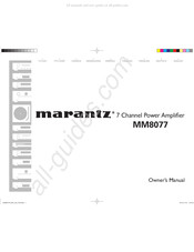 Marantz MM8077 Manuel Du Propriétaire