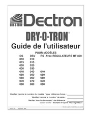 Dectron DRY-O-TRON DSV-030 Guide De L'utilisateur