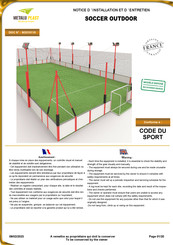 CASAL SPORT Foot5 Notice D'installation Et D'entretien