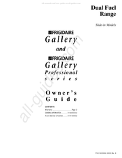 Frigidaire Gallery Serie Guide Du Propriétaire
