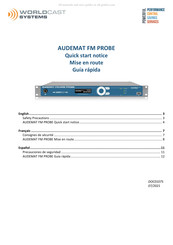 Worldcast Systems AUDEMAT FM PROBE Mise En Route