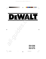 DeWalt D51256 Manuel D'instructions
