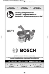 Bosch GCB18V-2 Consignes D'utilisation/De Sécurité