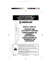 Greenlee DVC-10 Manuel D'instructions