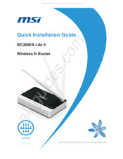 MSI RG300EX Lite II Guide D'installation Rapide