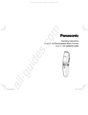 Panasonic ER-GB86 Manuel D'instructions