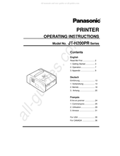 Panasonic JT-H200PR Serie Mode D'emploi