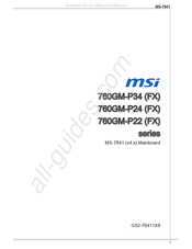 MSI 760GM-P24 FX Serie Manuel D'installation