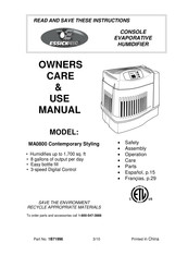 EssickAir MA0800 Manuel D'entretien Et D'utilisation