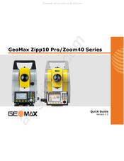 GeoMax Zoom40 Série Guide Rapide