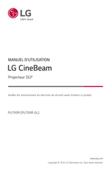 LG CineBeam PU700R Manuel D'utilisation