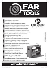 Far Tools LRD 2000D Simple Machine Notice Originale