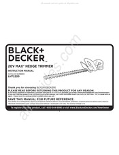 Black & Decker LHT2220 Manuel D'instructions