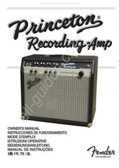Fender Princeton Recording-Amp Mode D'emploi