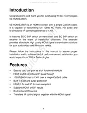 W Box Technologies 0E-HDMIEXTDR Mode D'emploi