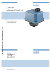 Burkert 3003 PS Manuel D'utilisation