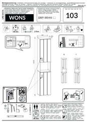 Welltime WONS 2207-103-01 Instructions De Montage