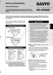 Sanyo VDC-DP9585P Manuel D'installation