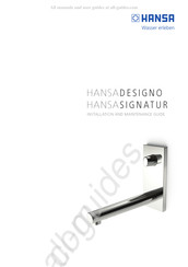 Hansa SIGNATUR Serie Guide D'installation Et D'entretien