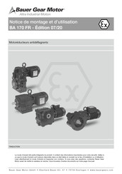 Bauer Gear Motor BA 170 FR Notice De Montage Et D'utilisation