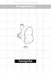 Hansgrohe Focus 31741180 Instructions De Montage