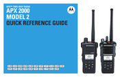 Motorola APX 2000 2 Guide De Référence Rapide
