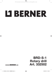 Berner 332502 Mode D'emploi