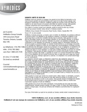 HoMedics HHP-230-CA Manuel D'instruction Et Information Sur La Garantie