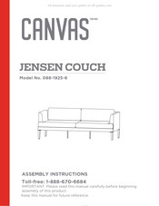 Canvas JENSEN 088-1925-6 Instructions D'assemblage