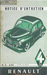 Renault R1062 Ne648 1955 Notice D'entretien