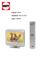 Sony WEGA KLV-L23M1 Mode D'emploi