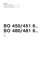 Gaggenau BO 481 6 Serie Instructions D'utilisation