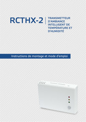 Sentera Controls RCTHX-2 Instructions De Montage Et Mode D'emploi
