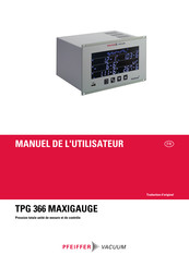 Pfeiffer Vacuum TPG 366 MAXIGAUGE Manuel De L'utilisateur