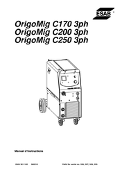 ESAB OrigoMig C250 3ph Manuel D'instructions