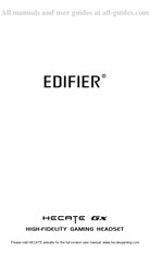 EDIFIER HIGH-FIDELITY HECATE Gx Manuel D'utilisateur