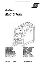 ESAB Caddy Mig C160i Manuel D'instructions