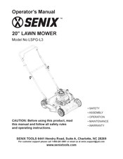 Senix LSPG-L3 Manuel D'instructions