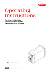 Fronius TransPocket 2500/3500 RC Instructions De Service