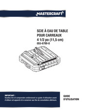 MasterCraft 055-6789-8 Guide D'utilisation