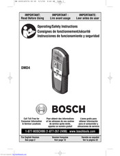 Bosch DMD4 Consignes De Fonctionnement/Sécurité