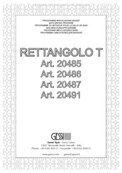 Gessi RETTANGOLO T 20491 Manuel D'installation