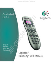 Logitech Harmony 650 Remote Guide De Démarrage Rapide