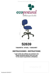 ECOPOSTURAL S2639 Manuel D'instructions