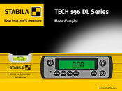 Stabila TECH 196 DL Serie Mode D'emploi